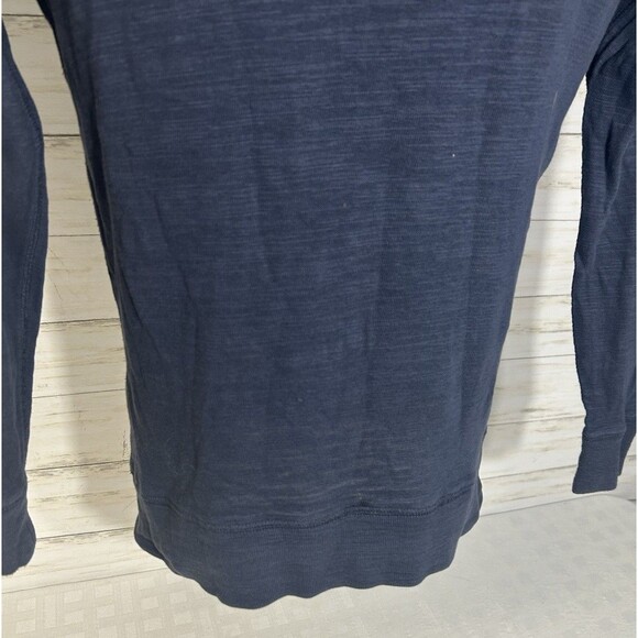 Faherty Hoodie Men Small Blue Organic Cotton Lightweight Pullover Slub Knit - Picture 10 of 14